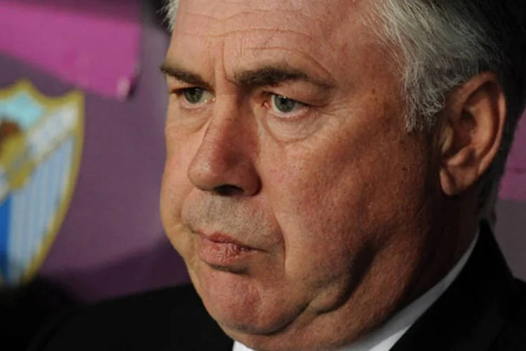 Carlo Ancelotti durante partida pelo Real Madrid; técnico da Seleção foi condenado por fraude fiscal relacionada ao ano de 2014, quando treinava o clube espanhol (Getty Images)