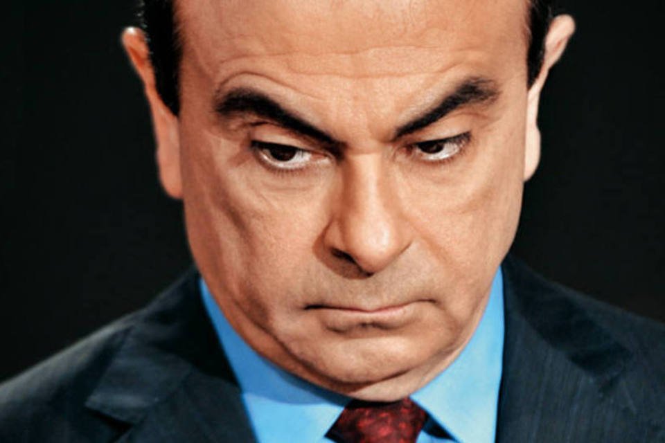 O executivo em seu momento de dor: Carlos Ghosn sai do “Affaire Renault” menor do que entrou. Aliás, bem menor (Boris Horvat /AFP Photo)