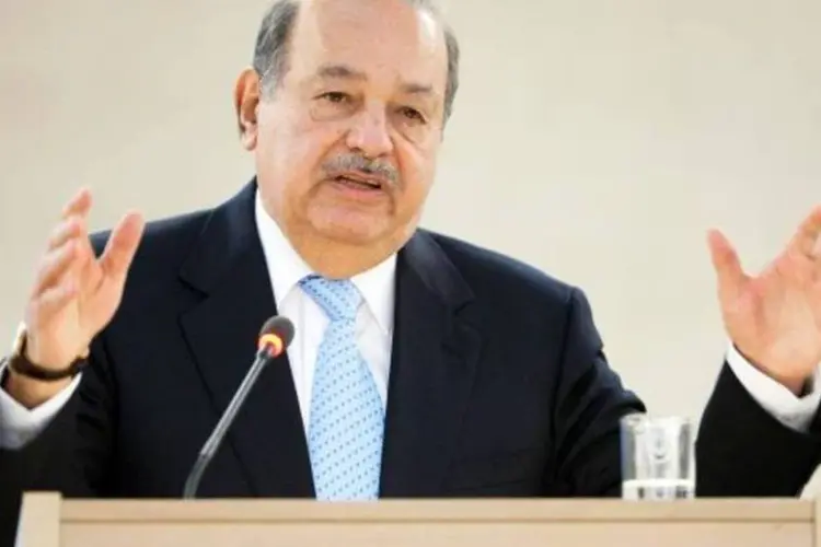 Carlos Slim: "sempre estamos abertos a tudo no mundo (...) bom, não a tudo", disse o executivo na casa do embaixador dos Estados Unidos no México (Valentin Flauraud/Reuters)