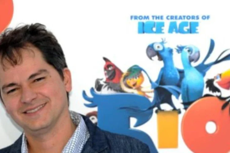 Carlos Saldanha, diretor brasileiro, chega em première do filme Rio nos EUA em 10 de abril (AFP  Joseph Eid)