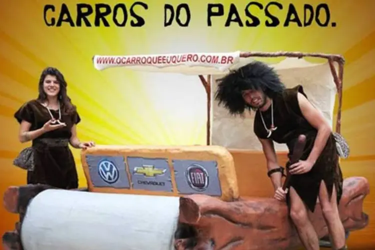 Campanha do Greenpeace lança "Carro da Idade da Pedra" (Greenpeace)