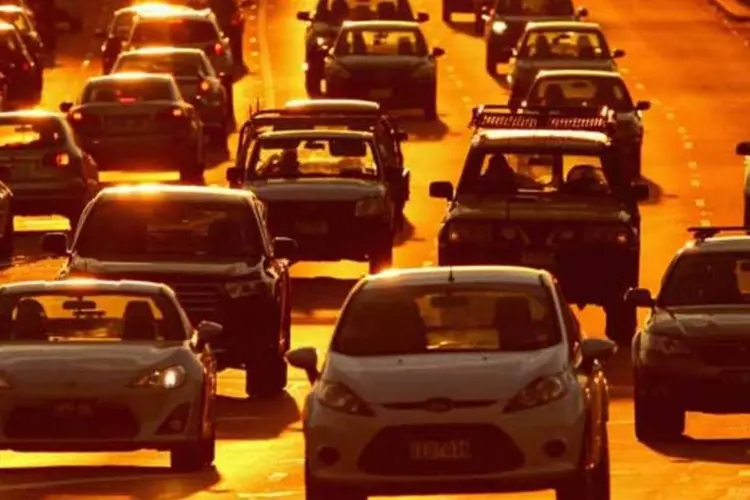 
	Tr&acirc;nsito: at&eacute; o momento, mais de 112 mil carros j&aacute; deixaram a capital paulista rumo &agrave;s praias
 (Getty Images)