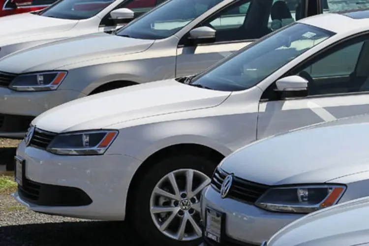 
	Carros da Volkswagen: houve recuo de vendas nos Estados Unidos e na Am&eacute;rica Latina
 (Justin Sullivan/Getty Images)