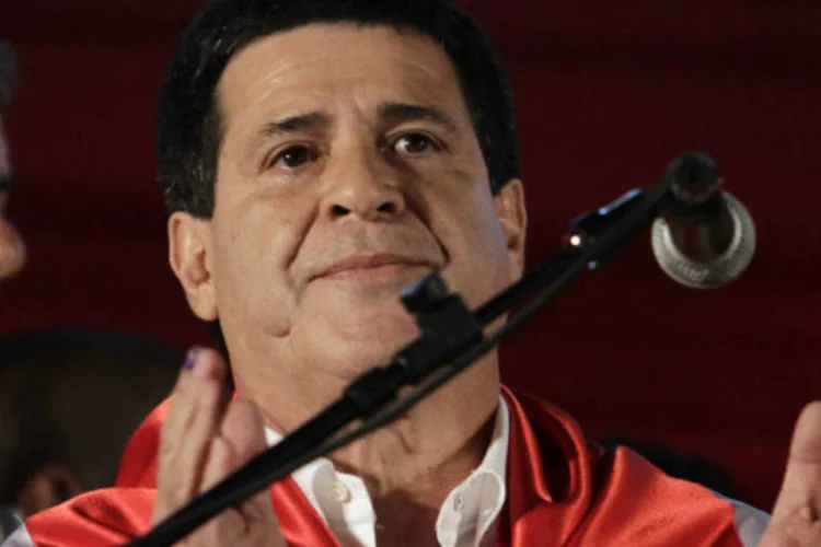 
	O presidente eleito do Paraguai, Horacio Cartes: membro de equipe de Cartes descartou que a raz&atilde;o da aus&ecirc;ncia seja a tens&atilde;o entre Paraguai e seus parceiros do Mercosul
 (REUTERS/Mario Valdez)