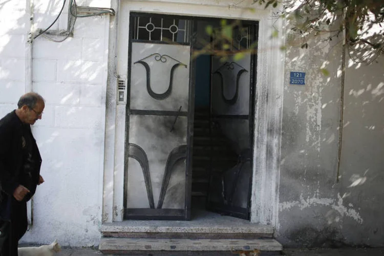 Casa de autoridade do Fatah após explosão: explosões aconteceram pouco antes do 10º aniversário da morte de Yasser Arafat (Mohammed Salem/Reuters)