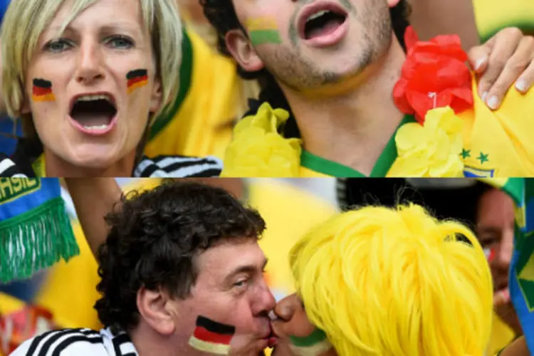 Casais da Alemanha e Brasil (Getty Images/Buda Mendes e Laurence Griffiths)