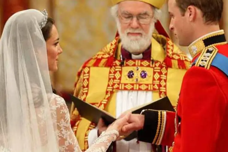 O casamento de William e Kate: primeiro filho do casal vai herdar o trono, independente do sexo (Getty Images)