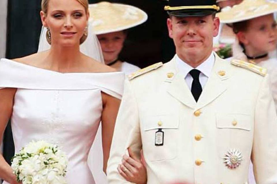 
	Casamento de Albert II e Charlene, em 2011: nascimento do beb&ecirc; est&aacute; previsto para fim do ano
 (Getty Images)