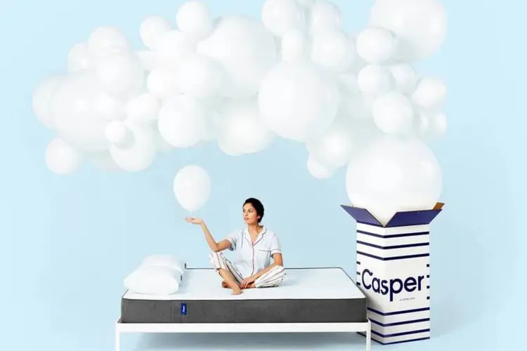 Imagem de divulgação da Casper, uma startup que está fazendo sucesso com colchões nos EUA (Divulgação)