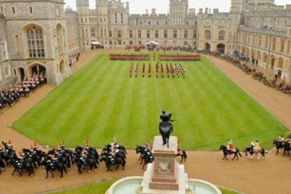 O castelo de Windsor, onde será produzido o champanhe da rainha (Ian Gavan/AFP)