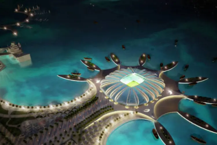 Projeto de um dos estádios para a Copa do Mundo de 2022, no Catar (Qatar 2022/Getty Images/Getty Images)