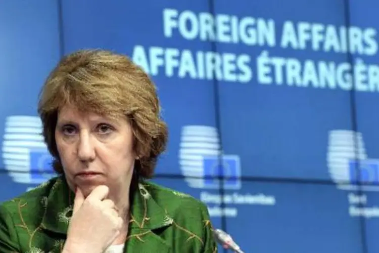 Catherine Ashton: UE vai incluir 15 ucranianos pró-russos e russos na sua lista de sanções em resposta à crise ucraniana (Thierry Charlier/AFP)