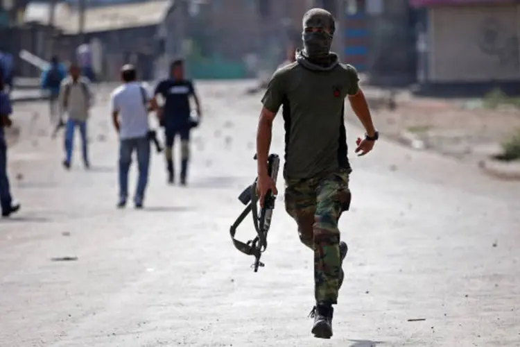 Caxemira: as tensões cresceram desde julho, quando forças indianas mataram um jovem combatente da Caxemira (Danish Ismail/Reuters)