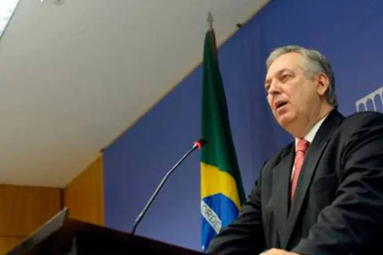 
	O chanceler brasileiro Luiz Fernando Figueiredo durante entrevista coletiva em Bras&iacute;lia: o encontro acontece em um momento de tens&atilde;o nas rela&ccedil;&otilde;es bilaterais
 (Evaristo Sa/AFP)