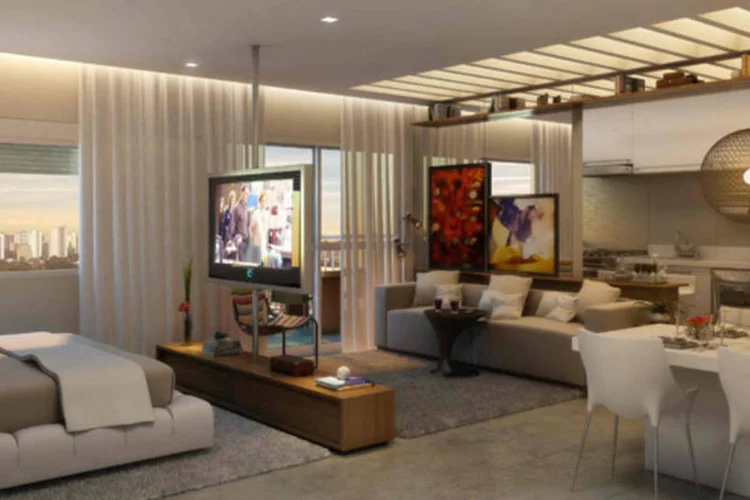 Apartamento decorado do edifício In Berrini, da CCDI; todas unidades foram vendidas em um dia (.)