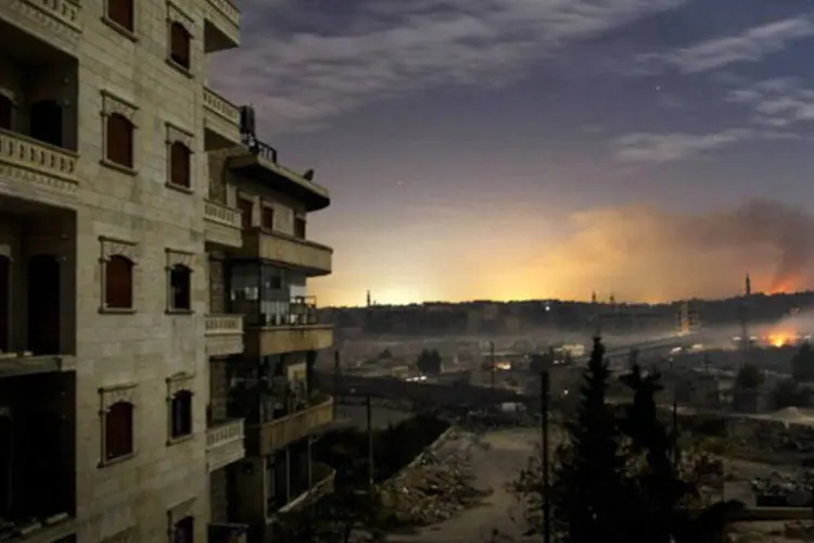 
	A cidade s&iacute;ria de Alepo em 1&ordm; de dezembro: conflito que come&ccedil;ou h&aacute; quase dois anos na S&iacute;ria causou mais de 40 mil mortes
 (©afp.com / Javier Manzano)
