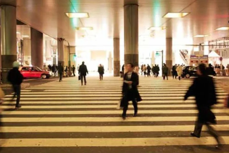 Centro de Tóquio, no Japão, após o desastre em 11 de março (Adam Pretty/Getty Images)