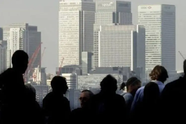 Vista do centro financeiro de Londres: Europa com problemas (Shaun Curry/AFP)