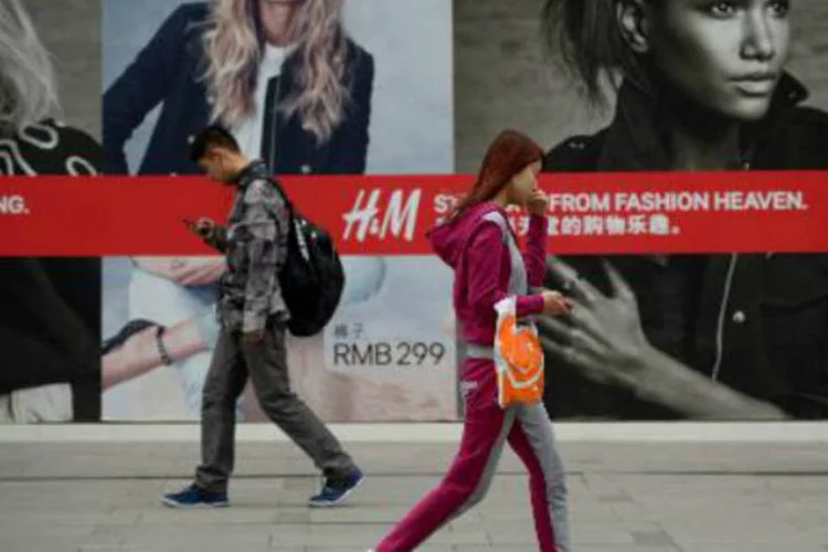 
	&Aacute;rea comercial no centro de Pequim: risco de defla&ccedil;&atilde;o est&aacute; aumentando para a segunda maior economia do mundo
 (Wang Zhao/AFP)