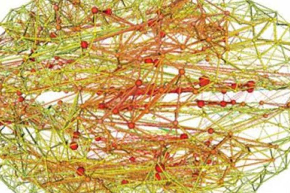 Mapa mostra ligação de grandes áreas do cérebro