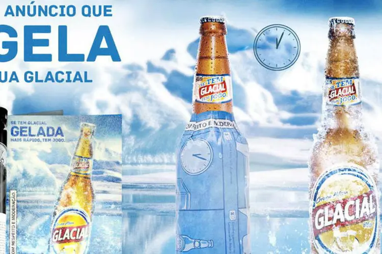 Cerveja Glacial: anúncio, veiculado em revista, vem com instruções de uso (Divulgação)