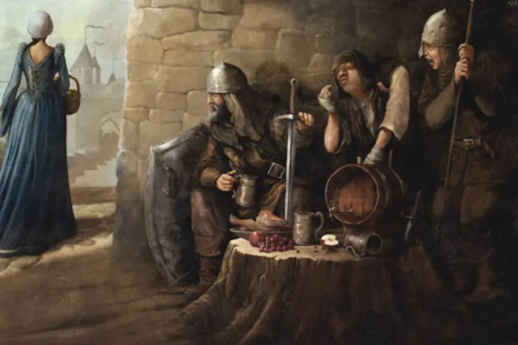 Anúncio promove marca de cerveja que teve origem num monastério, às margens do rio Danúbio, por volta do ano de 1050 (Divulgação)