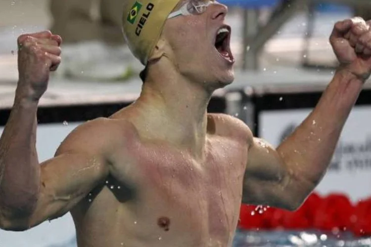 Cielo: "Agora é preciso começar a pensar nos Jogos Olímpicos de Londres 2012" (Al Bello/Getty Images)