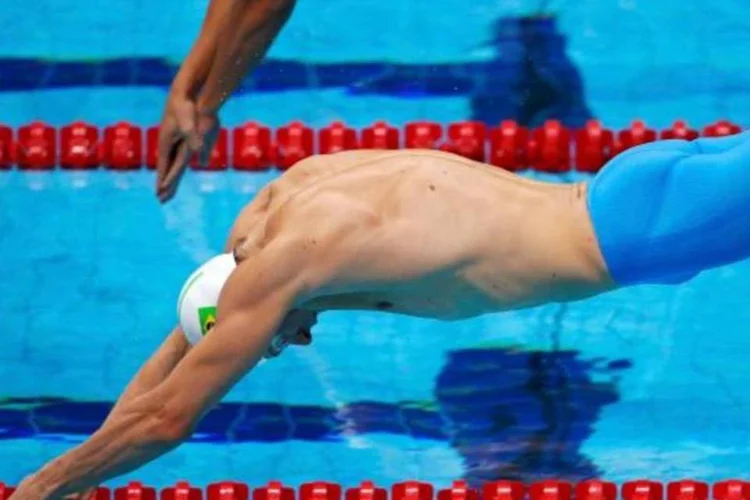 César Cielo nas Olimpíadas de Londres 2012 (Jorge Silva/Reuters)