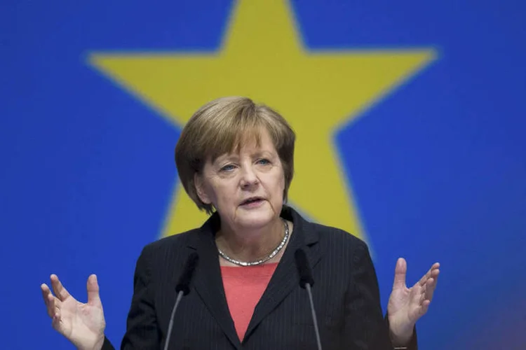 
	Angela Merkel: o Reino Unido continuar&aacute; sendo um parceiro pr&oacute;ximo de pa&iacute;ses com os quais j&aacute; se relaciona economicamente
 (Stefanie Loos / Reuters)