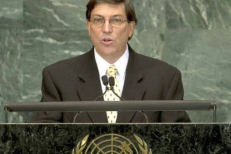 O chanceler cubano, Bruno Rodríguez, foi um dos principais criticos do modelo econômico atual (AFP/Don Emmert)
