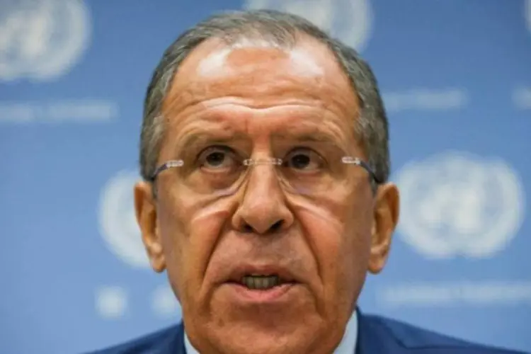 
	Sergei Lavrov: o apelo de Lavrov &eacute; feito em um contexto de press&atilde;o diplom&aacute;tica internacional para resolver o conflito na S&iacute;ria
 (Andrew Burton/AFP)