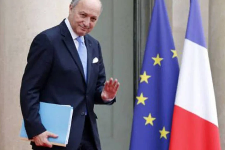 O ministro francês das Relações Exteriores, Laurent Fabius: o ministro recordou que esta posição da França a favor do reconhecimento de um Estado palestino é constante (©AFP / Francois Guillot)