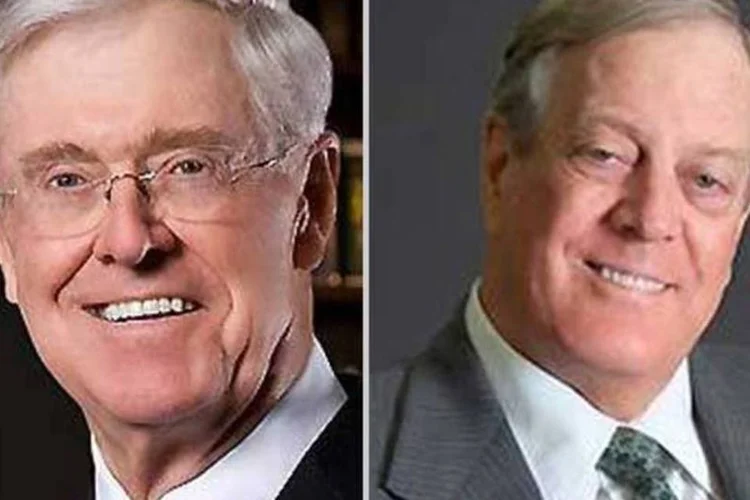
	Charles e David Koch: irm&atilde;os se transformaram no alvo das campanhas democratas
 (Montagem/Divulgação)