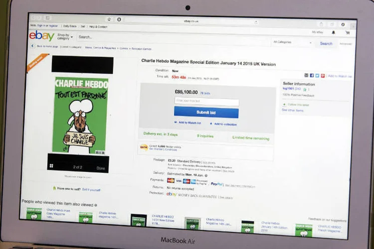 
	Charlie Hebdo: em Paris, a toda a tiragem do seman&aacute;rio foi vendida em poucas horas
 (Carl Court/Getty Images)
