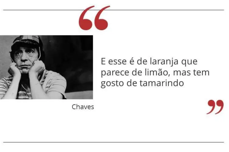 Frase do personagem Chaves, de Roberto Gómez Bolaños (Montagem / Divulgação)