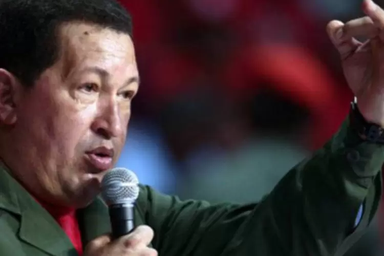 O presidente venezuelano Hugo Chávez: cifras atuais são bem diferentes do que o dirigente se gaba - foi o pior resultado do PIB em todo o continente no 1º tri (.)