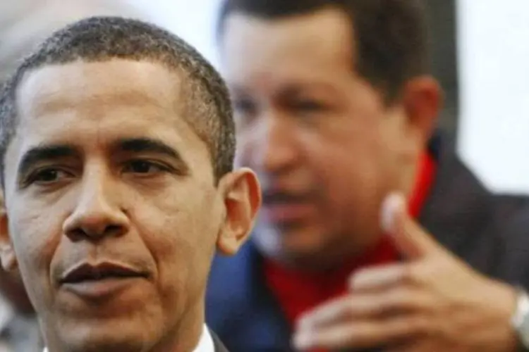 
	Barack Obama e Hugo Ch&aacute;vez: &quot;Esperamos que qualquer transi&ccedil;&atilde;o na Venezuela seja democr&aacute;tica, legal, constitucional e transparente&quot;, disse William Ostick.
 (Kevin Lamarque/Reuters)