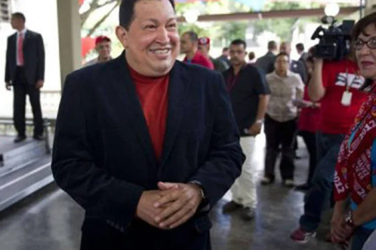
	Ch&aacute;vez: a ra&ccedil;a &eacute; conhecida como &quot;c&atilde;o de Stalin&quot; porque o ditador havia &quot;ordenado que os terriers russos fossem criados para vigiar os detentos dos campos da Sib&eacute;ria&quot;
 (Juan Barreto/AFP)