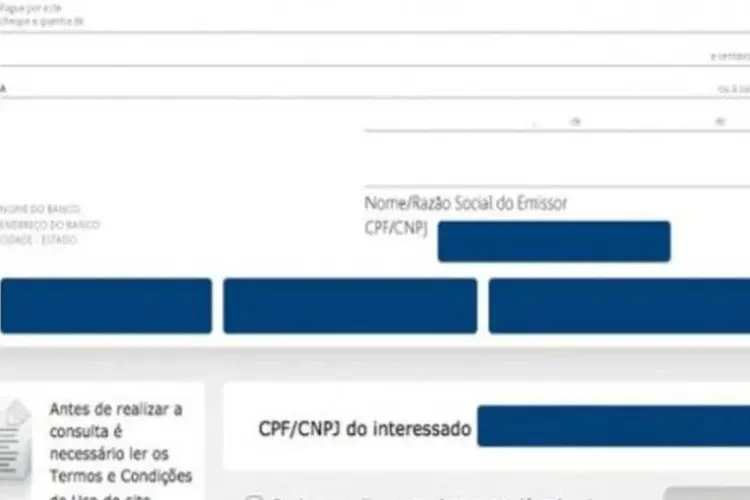 Página do Cheque legal: após preencher os dados, o Cheque Legal consulta um banco de dados da própria FEBRABAN e mostra o resultado (Reprodução)