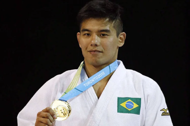
	Charles Chibana, nos Jogos Pan-Americanos de Toronto: o atleta conquistou o ouro de jud&ocirc; na categoria at&eacute; 66 kg
 (Jeff Swinger-USA TODAY Sports)