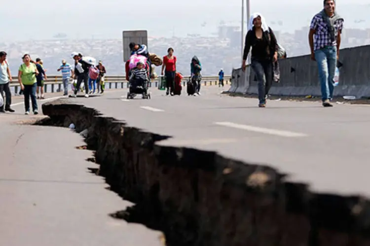 
	Na regi&atilde;o de Antofagasta, a intensidade foi de quatro graus na cidade de Quillagua
 (REUTERS/Ivan Alvarado)