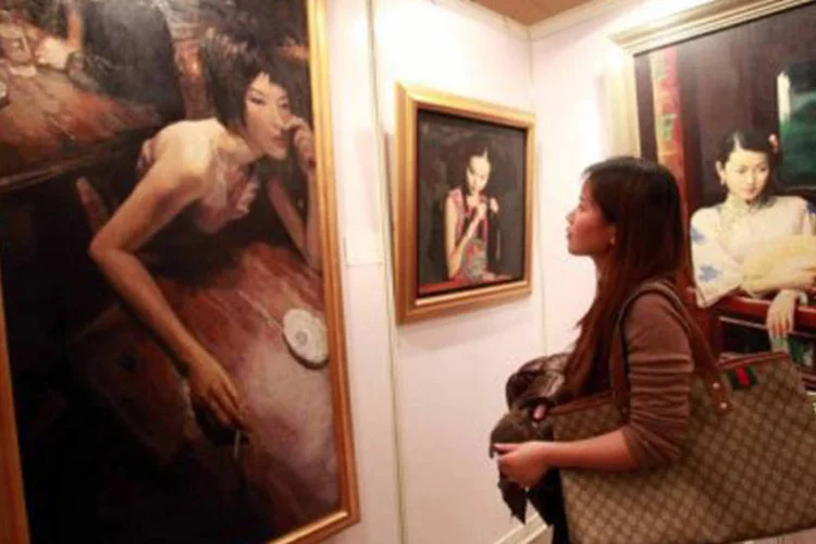 O empurrão foi dado, em particular, pelo setor dos leilões de arte e antiguidades na China, que teve um crescimento de 177% em 2010 e de 64% em 2011 (AFP)