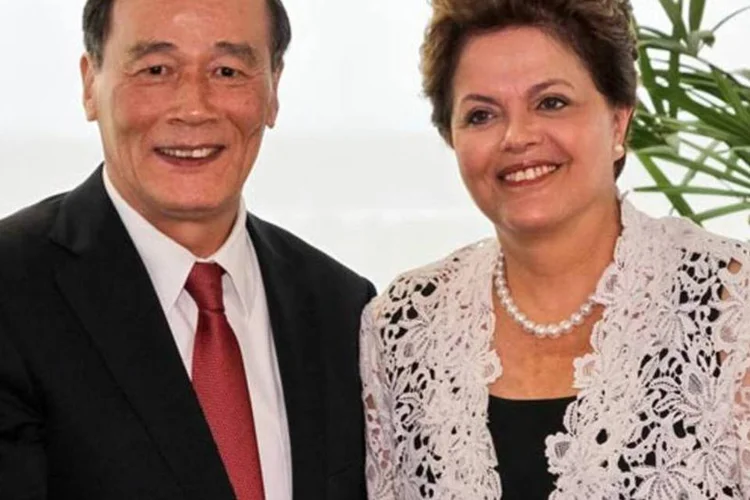 O vice-primeiro-ministro da China, Wang Qishan se encontrou com Dilma Rousseff na sua visita ao país (Roberto Stuckert Filho/PR)