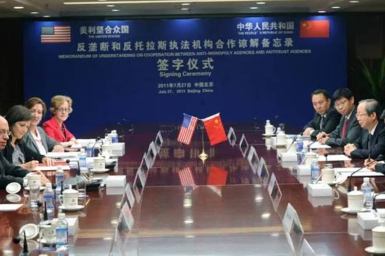 Reunião entre líderes dos EUA e da China (Getty Images)