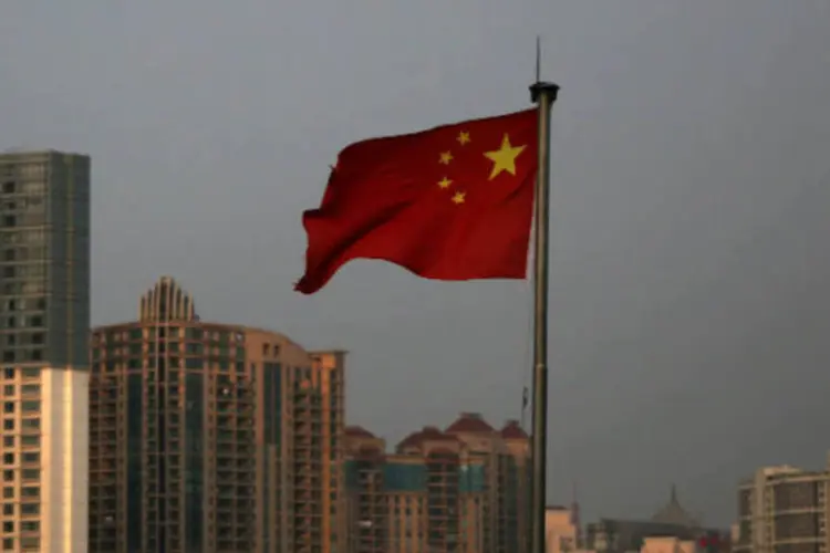 
	Bandeira da China &eacute; vista em Xangai
 (Tomohiro Ohsumi/Bloomberg)