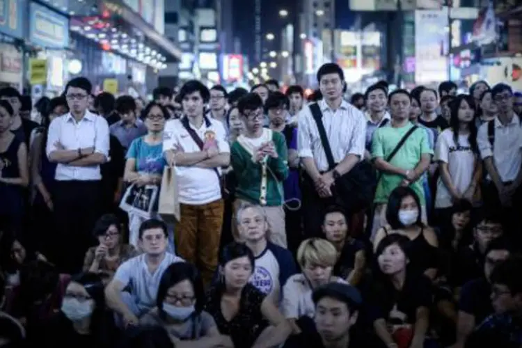 Chineses veem ao vivo conversa entre estudantes e governo: este é o primeiro encontro desde 28 de setembro (AFP)