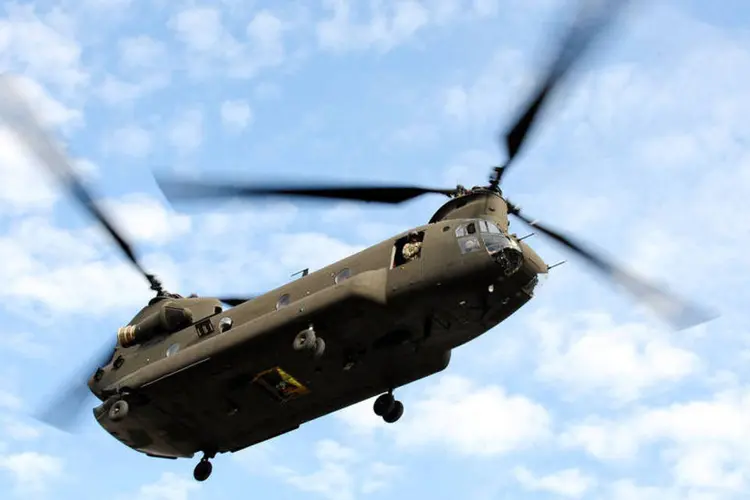 Helicóptero Chinook, da Boeing: modelo interessa o Exército do Brasil (Rusty Jarrett/Getty Images for NASCAR)
