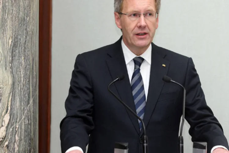 Wulff renunciou, depois de diversos meios de comunicação revelarem escândalos de corrupção, de quando era primeiro-ministro do estado da Baixa Saxônia (Adam Berry/Getty Images)