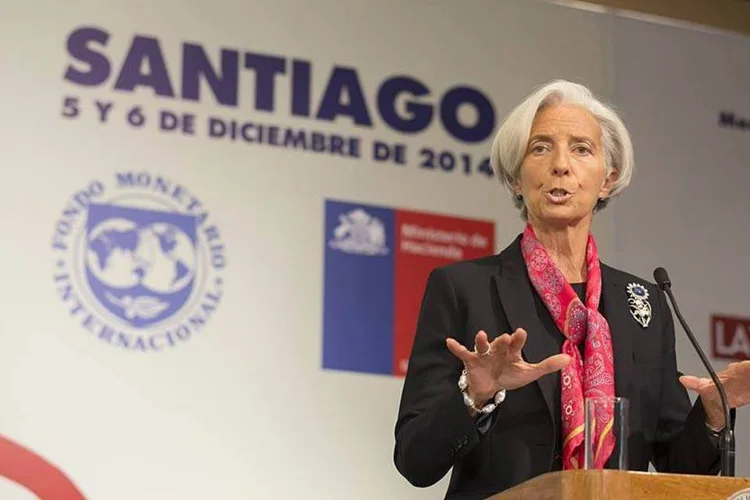 Christine Lagarde, diretora geral do FMI, em conferência no Chile (Stephen Jaffe / FMI / Reuters)