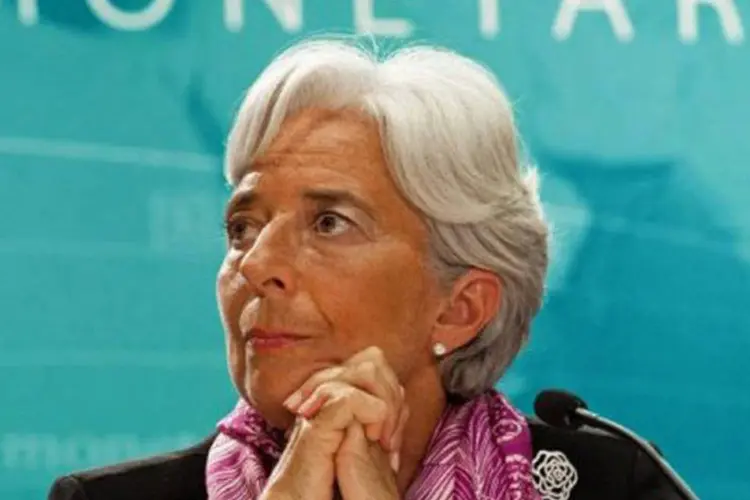 Christine Lagarde: "o FMI continuará colaborando estreitamente com a Grécia e seus sócios europeus para apoiar esses objetivos" (Paul J. Richards/AFP)